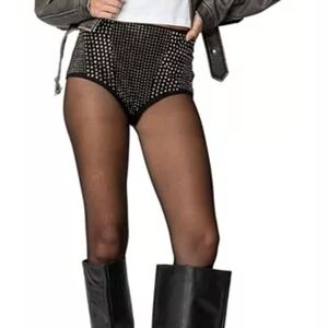 Black Studded Women's Shorts